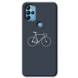 MRCİLETİSİM mrc134574 Bike Kılıf HD Desen Baskılı Arka Kapak + Temperli Cam General Mobile GM 21 Pro ile uyumlu