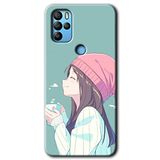 MRCİLETİSİM mrc134591 Happy Girl Kılıf HD Desen Baskılı Arka Kapak + Temperli Cam General Mobile GM 21 Pro ile uyumlu