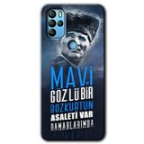 MRCİLETİSİM mrc134836 Bozkurt Atatürk Kılıf HD Desen Baskılı Arka Kapak + Temperli Cam General Mobile GM 21 Pro ile uyumlu
