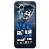 MRCİLETİSİM mrc135387 Bozkurt Atatürk Kılıf HD Desen Baskılı Arka Kapak + Temperli Cam General Mobile GM 21 ile uyumlu