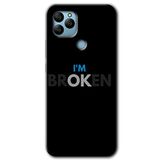 MRCİLETİSİM mrc135396 Im Broken Kılıf HD Desen Baskılı Arka Kapak + Temperli Cam General Mobile GM 21 ile uyumlu