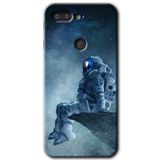 MRCİLETİSİM mrc137936 Astronot Yalnızlığı Kılıf HD Desen Baskılı Arka Kapak + Temperli Cam General Mobile GM 9 Pro ile uyumlu