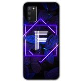 MRCİLETİSİM mrc140112 Dark Neon Yaprak F Harfi Kılıf HD Desen Baskılı Arka Kapak Samsung Galaxy A02s ile uyumlu