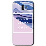 MRCİLETİSİM mrc14021 Good Vibes Kılıf Baskılı Kapak 5D Tam Kaplayan Cam Samsung Galaxy J6 Plus ile uyumlu