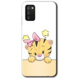 MRCİLETİSİM mrc140344 Sevimli Kedi Kılıf HD Desen Baskılı Arka Kapak Samsung Galaxy A03s ile uyumlu