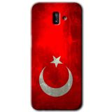 MRCİLETİSİM mrc14162 Albayrak Kılıf Baskılı Kapak 5D Tam Kaplayan Cam Samsung Galaxy J6 Plus ile uyumlu
