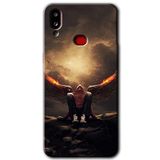 MRCİLETİSİM mrc141862 Wings of Power Kılıf HD Desen Baskılı Arka Kapak + Temperli Cam Samsung Galaxy A10s ile uyumlu
