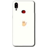 MRCİLETİSİM mrc142035 Cat Minimalism Kılıf HD Desen Baskılı Arka Kapak + Temperli Cam Samsung Galaxy A10s ile uyumlu