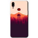 MRCİLETİSİM mrc142386 Gözlem Kulesi Kılıf HD Desen Baskılı Arka Kapak + Temperli Cam Samsung Galaxy A10s ile uyumlu