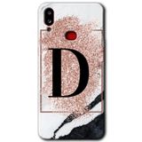 MRCİLETİSİM mrc142702 Pembe Mermer Desenli D Harfi Kılıf HD Desen Baskılı Arka Kapak Samsung Galaxy A10s ile uyumlu