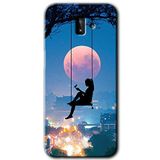 MRCİLETİSİM mrc14274 Yalnız Kadın Kılıf Baskılı Kapak 5D Tam Kaplayan Cam Samsung Galaxy J6 Plus ile uyumlu