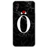 MRCİLETİSİM mrc142789 Siyah Mermer Desenli Ö Harfi Kılıf HD Desen Baskılı Arka Kapak Samsung Galaxy A10s ile uyumlu
