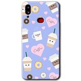 MRCİLETİSİM mrc142826 Coffee Cake Kılıf HD Desen Baskılı Arka Kapak Samsung Galaxy A10s ile uyumlu
