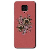 MRCİLETİSİM (mrc14403) Retro Çiçek Kılıf Baskılı Kapak Tam Kaplayan Mat Seramik Xiaomi Redmi Note 9s ile uyumlu