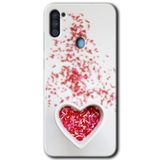 MRCİLETİSİM mrc144031 Kalpli Şekerleme Kılıf HD Desen Baskılı Arka Kapak Samsung Galaxy A11 ile uyumlu