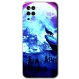 MRCİLETİSİM mrc144100 Mega Kurt Kılıf HD Desen Baskılı Arka Kapak + Temperli Cam Samsung Galaxy A12 ile uyumlu