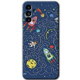 MRCİLETİSİM mrc146136 Kedi Galaksi Kılıf HD Desen Baskılı Arka Kapak Samsung Galaxy A13 5G ile uyumlu