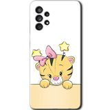 MRCİLETİSİM mrc146944 Sevimli Kedi Kılıf HD Desen Baskılı Arka Kapak Samsung Galaxy A13 ile uyumlu