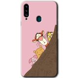 MRCİLETİSİM mrc148508 Winnie the Pooh Kılıf HD Desen Baskılı Arka Kapak + Temperli Cam Samsung Galaxy A20s ile uyumlu