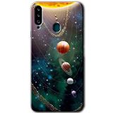 MRCİLETİSİM mrc148643 Cosmos Kılıf HD Desen Baskılı Arka Kapak + Temperli Cam Samsung Galaxy A20s ile uyumlu
