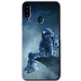 MRCİLETİSİM mrc149022 Astronot Yalnızlığı Kılıf HD Desen Baskılı Arka Kapak Samsung Galaxy A20s ile uyumlu