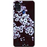 MRCİLETİSİM mrc150221 Beyaz Çiçek Kılıf HD Desen Baskılı Arka Kapak Samsung Galaxy A21s ile uyumlu