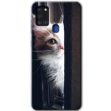 MRCİLETİSİM mrc150607 Kedi Bakışı Kılıf HD Desen Baskılı Arka Kapak Samsung Galaxy A21s ile uyumlu