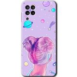 MRCİLETİSİM mrc151297 Uzaylı Kız Kılıf HD Desen Baskılı Arka Kapak Samsung Galaxy A22 ile uyumlu