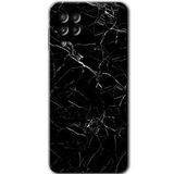 MRCİLETİSİM mrc151413 Siyah Mermer Kılıf HD Desen Baskılı Arka Kapak Samsung Galaxy A22 ile uyumlu