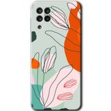 MRCİLETİSİM mrc151435 Vektör Çiçekler Kılıf HD Desen Baskılı Arka Kapak Samsung Galaxy A22 ile uyumlu
