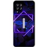MRCİLETİSİM mrc151666 Dark Neon Yaprak İ Harfi Kılıf HD Desen Baskılı Arka Kapak Samsung Galaxy A22 ile uyumlu