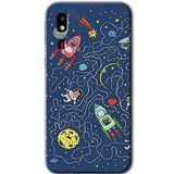 MRCİLETİSİM mrc152186 Kedi Galaksi Kılıf HD Desen Baskılı Arka Kapak Samsung Galaxy A2 Core ile uyumlu