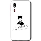 MRCİLETİSİM mrc152187 Kemal Atatürk İmza Kılıf HD Desen Baskılı Arka Kapak Samsung Galaxy A2 Core ile uyumlu