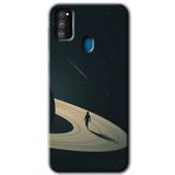 MRCİLETİSİM mrc15459 Space Planet Kılıf Baskılı Kapak 5D Tam Kaplayan Cam Samsung Galaxy M21 ile uyumlu