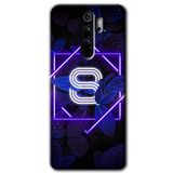 MRCİLETİSİM (mrc15514) Dark Neon Yaprak S Harfi Kılıf Baskılı Kapak Tam Kaplayan Mat Seramik Xiaomi Redmi Note 8 Pro ile uyumlu