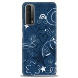 MRCİLETİSİM (mrc15646) Tam Ekran Koruyucu Kılıf HD Baskılı Kılıf Notalar ve Kalpler Mavi Huawei P Smart 2021 ile uyumlu