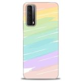 MRCİLETİSİM (mrc15653) Tam Ekran Koruyucu Kılıf HD Baskılı Kılıf Renk Paleti Huawei P Smart 2021 ile uyumlu