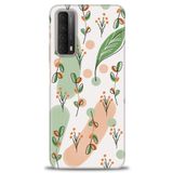 MRCİLETİSİM (mrc15707) Tam Ekran Koruyucu Kılıf HD Baskılı Kılıf Flower Pattern Huawei P Smart 2021 ile uyumlu