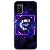 MRCİLETİSİM mrc1573 Dark Neon Yaprak G Harfi Kılıf Baskılı Kapak 5D Tam Kaplayan Cam Samsung Galaxy A02s ile uyumlu