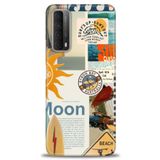 MRCİLETİSİM (mrc15739) Tam Ekran Koruyucu Kılıf HD Baskılı Kılıf Moon Huawei P Smart 2021 ile uyumlu