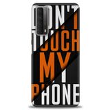 MRCİLETİSİM (mrc15743) Tam Ekran Koruyucu Kılıf HD Baskılı Kılıf Dont Touch Huawei P Smart 2021 ile uyumlu