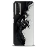 MRCİLETİSİM (mrc15749) Tam Ekran Koruyucu Kılıf HD Baskılı Kılıf Siyah ve Beyaz Huawei P Smart 2021 ile uyumlu