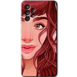 MRCİLETİSİM mrc157490 Kızıl Kız Kılıf HD Desen Baskılı Arka Kapak Samsung Galaxy A33 ile uyumlu