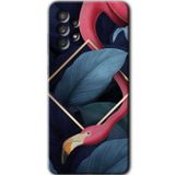 MRCİLETİSİM mrc157612 Flamingo Yaprak Kılıf HD Desen Baskılı Arka Kapak Samsung Galaxy A33 ile uyumlu
