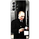 MRCİLETİSİM mrc157661 Atatürk Türk Kahvesi Kılıf HD Desen Baskılı Arka Kapak Samsung Galaxy A33 ile uyumlu