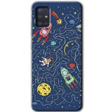 MRCİLETİSİM mrc160986 Kedi Galaksi Kılıf HD Desen Baskılı Arka Kapak Samsung Galaxy A51 ile uyumlu