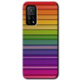 MRCİLETİSİM (mrc16343) Colorful Lines Kılıf Baskılı Kapak Tam Kaplayan Mat Seramik Xiaomi Mi 10T ile uyumlu