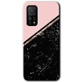 MRCİLETİSİM (mrc16414) Yarım Mermer Kılıf Baskılı Kapak Tam Kaplayan Mat Seramik Xiaomi Mi 10T ile uyumlu
