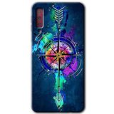 MRCİLETİSİM mrc166609 Gizemli Pusula Kılıf HD Desen Baskılı Arka Kapak Samsung Galaxy A7 2018 ile uyumlu