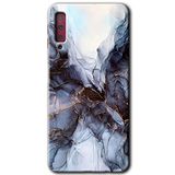 MRCİLETİSİM mrc166655 Otantik Mermer Kılıf HD Desen Baskılı Arka Kapak Samsung Galaxy A7 2018 ile uyumlu